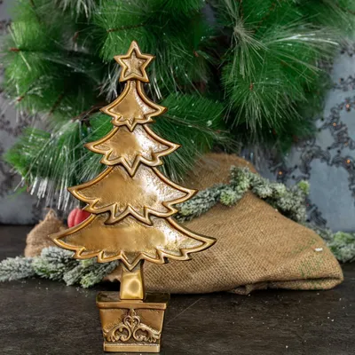 Produktbild von Skulptur, Messing, Weihnachtsbaum, Tischdeko zu Weihnachten, Tannenbaum