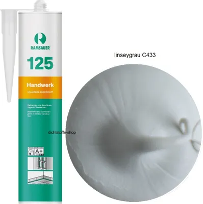Zdjęcie produktu dla Ramsauer 125 craft 1K uszczelniacz silikonowy 310ml wkład kłaczkowaty szary C433