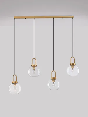 Produktbild von Nova Luce IRVINE Pendelleuchte E27 4-fach Gold 97,5x20x155cm dimmbar 9241180