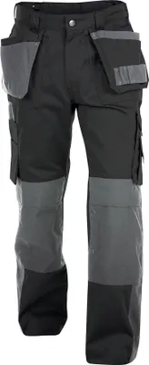 Immagine prodotto di DASSY® Seattle Pantaloni da lavoro bicolore con tasche a fondina e tasche per ginocchiere NERO/GRIGIO CEMENTO Taglia 60 Lunghezza: STANDARD