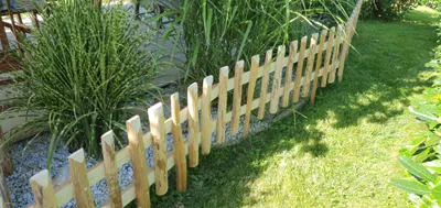 Produktbild von Steckzaun Haselnuss - Garten Abgrenzung Beet Umrandung 100cmx40cm