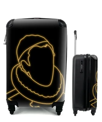 Produktbild von MuchoWow® Koffer Handgepäck Trolley Rollkoffer Kleine Reisekoffer mit 4 Rollen - Wilhelm von Oranien - Adriaen Thomasz - Gold - Cabin Size < 55x40x23 cm & 55x40x20 cm - Fotokoffer - Kabinenkoffer - Boardgepäck - Reise-Box - Reisekoffer - Reisegepäck - Koffer mit Bild - Trolley für Kinder