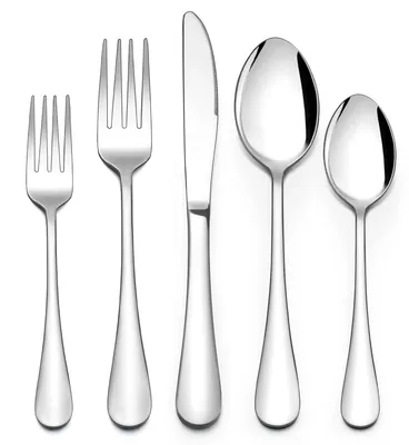 Produktbild von Besteckset 60-teilig - Edelstahl - 12 Personen - Hochglanz - Spülmaschinenfest