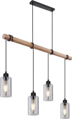 Produktbild von Globo Lighting Hängeleuchte Metall schwarz matt, 4x E27