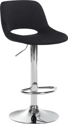 Produktbild von CLP Barhocker Camden Samt drehbar und höhenverstellbar schwarz Material Gestell Metall in Chromoptik