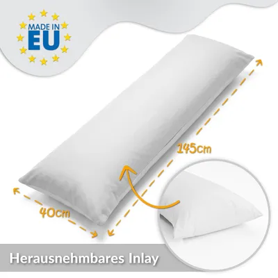 Zdjęcie produktu dla Poduszka do spania na boku 40x145 cm, bouclé, zdejmowany pokrowiec, odporna na odkształcenia