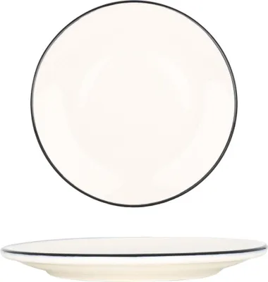 Obrázok produktu pre Bonna Dezertný tanier - Linea Black - porcelán - 17 cm