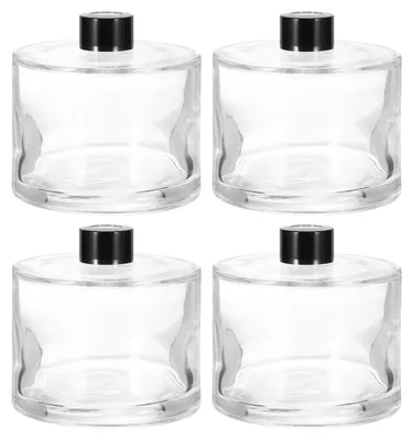 Glas-Diffusorflasche 500 ml, 4 Stück, transparent, nachfüllbar
