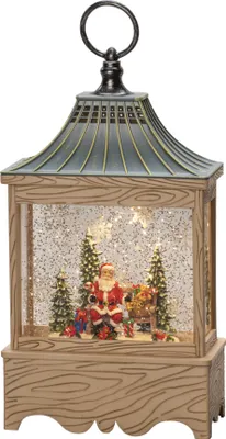 Produktbild von Konstsmide LED Wasserlaterne, "Santa und Baum", naturfarben, wassergefüllt, 5h Timer, 1 warm weiße Diode, batteriebetrieben & USB, Innen - 4288-000