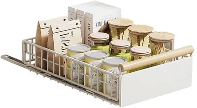 Produktbild von Unyqoos Klappbare Küchenorganizer mit Schublade und Griff für platzsparende Aufbewahrung in kleinen Schränken