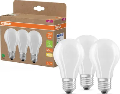 Produktbild von 3er Pack OSRAM LED CLASSIC höchste  3.8W 827 gefrostet E27 Lampe 806lm 2700K warmweiss wie 60W 4099854338656