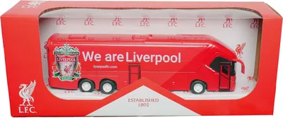 Produktbild von van der Meulen Liverpool FC Team Bus Spielzeug rot 1:50 Maßstab 25 cm