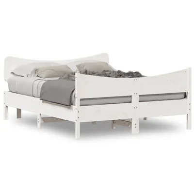 Immagine prodotto di vidaXL Letto in legno massiccio senza materasso bianco 150x200 cm in legno di pino