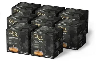 Produktbild von Tchibo Qbo Caffè Crema Buna Enteta Premium Kaffeekapseln, 216 Stück – 8x27 Kapseln (Caffe, Intensität 04/10, mild-aromatisch), nachhaltig & aus 70% nachwachsenden Rohstoffen¹