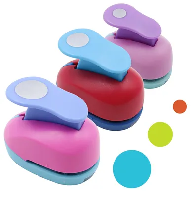 Productafbeelding van Stanset, rond - 3-delig voor papierknutselen - diameters van 9 mm, 15 mm en 25 mm