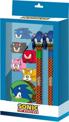 Immagine prodotto di Zestaw Artykułów Papierniczych Sonic - Jeż 8 Elementów