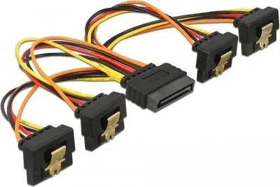 Image de DeLOCK SATA St- 4x coudé en bas 15cm | 4x en bas