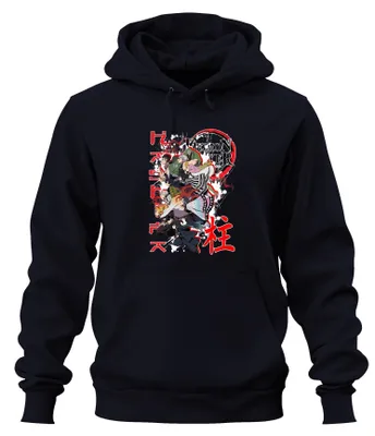 Obrázok produktu pre Mikina s kapucňou Demon Slayer Kimetsu no Yaiba Anime Characters Gift Grunge Uni Hoodie, Navy, XXL