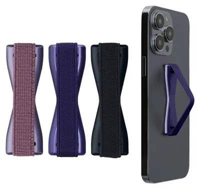 Produktbild von kwmobile Smartphone Fingerhalter 3er Set, Handy Halter Griff - Halterung für verbesserte Einhandbedienung, Fingerband Handyhalter in Metallic