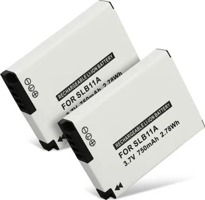 Immagine prodotto di CELLONIC 2x Batteria per Fotocamera Compatibile con Samsung CL65, ES55, WB100, SLB11A – (750mAh, 3.7V)