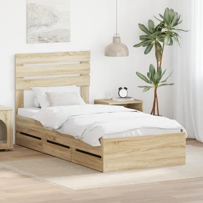 Immagine prodotto di vidaXL Struttura per letto in rovere Sonoma 100 x 200 cm Legno ingegnerizzato