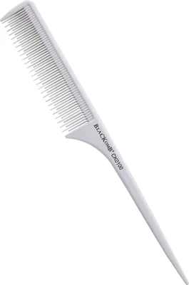 Produktbild von Blackomb - Professioneller keramischer Friseurkamm, Toupierkamm mit Nadelstiel, Antistatischer Kamm, Nadelstielkamm, hochwertiger Haarkamm, Weiß