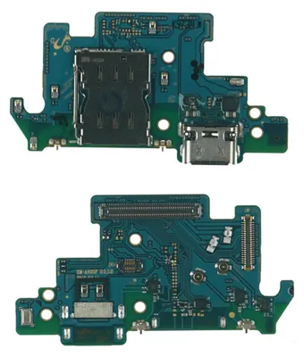 Produktbild von Samsung Galaxy A80 (SM-A805F) Lade Anschluss Buchse Eingang USB-C Mikrofon Sim Karten Leser Headset Kopfhörer Platine