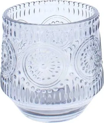 Produktbild von Teelichtglas Ornamente - Glas - ca. 9,5x9,7 cm