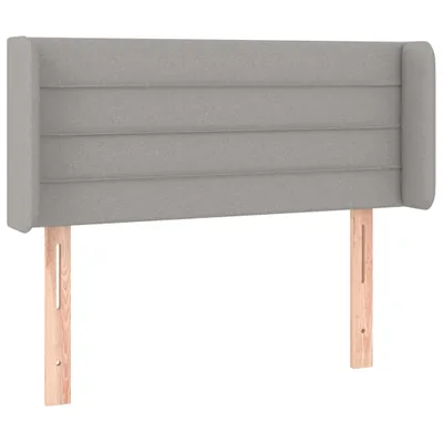 Produktbild von Kopfteil mit Ohren Hellgrau 93x16x78/88 cm Stoff
