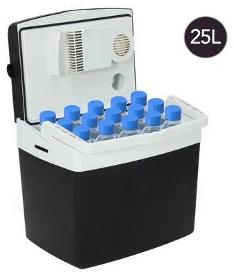 Produktbild von Aviro Elektrische Kühlbox – 25 l – Kühlbox – 12 V und 230 V – Frigobox – Kühlen und Heizen – Schwarz
