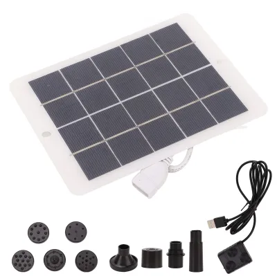 Produktbild von 3W, 5V Solarbetriebene Wasserpumpe, Solarbrunnen für den Außenbereich, Gleichstrombrunnen für Vogeltränken, Teiche und Gärten