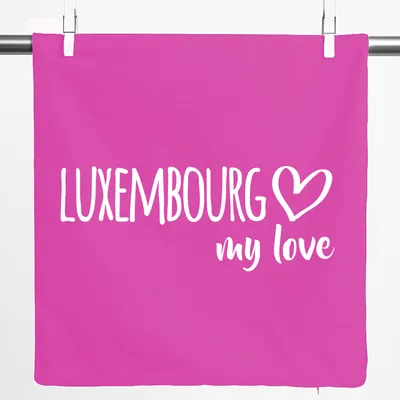 Produktbild von Huuraa Kissenbezug Luxembourg my love 40x40cm Fuchsia Baumwolle Dekokissenbezug Geschenkidee