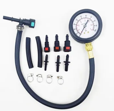 Produktbild von Kraftstoffdruck Prüfset Kraftstoffdruckmesser 0–100 PSI Druckmessgerät für Einspritzpumpen für PKW Motorräder und LKW