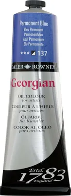 Zdjęcie produktu dla Daler Rowney Georgian Farba olejna Permanent Blue 225 ml 1 szt.