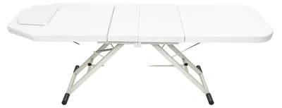 Obrázek produktu pro Masážní stůl, přenosný design, nastavitelné opěradlo, BÍLÁ