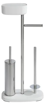 Produktbild von WENKO Stand WC Garnitur Rivazza Toiletten Papier Rollen Halter Ablage Bad