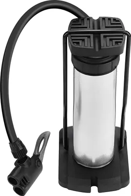 Produktbild von Avizar, Kompakte Fusspumpe 100 PSI für Fahrrad und Motorrad, Schwarz / Silber