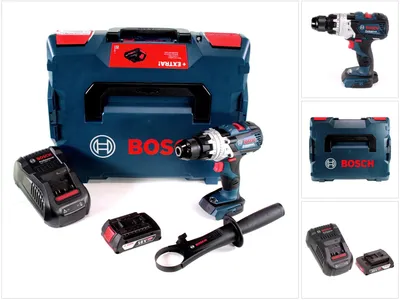 Zdjęcie produktu dla Bosch GSB 18V-110 C Akumulatorowa wiertarko-wkrętarka udarowa Professional 18 V 110 Nm + 1x akumulator 2,0 Ah + ładowarka + L-Boxx
