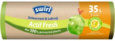 Productafbeelding van Swirl Scheurvast & Lekvrij Actif Fresh Met Trekband 35 Liter (9 stuks)