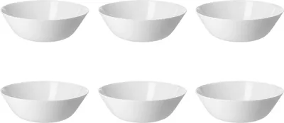 Produktbild von IKEA Oftast (6er Set) Schüssel Salatschüssel Servierschüssel weiß 23 cm Opalglas