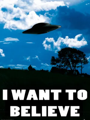 Obrázok produktu pre UFO Kunstdruck Bild - Chcem veriť (80 x 60 cm)