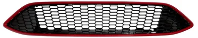 Kühlergrill Sportgrill Schwarz Glanz Rahmen Rot für Ford Focus III 3 S SE 15-17 – Produktansicht