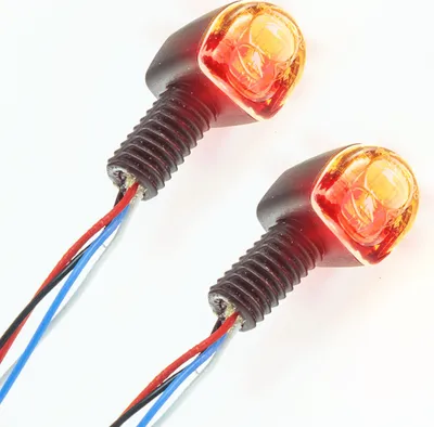 Productafbeelding van KOSO universele LED knipperlichtset voor motorfiets, model NANO, met achterlicht en remlicht, mat zwart, goedgekeurd volgens EU-normen, set van twee