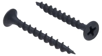 Zdjęcie produktu dla Omgoods - Zestaw 200 czarnych wkrętów do suchej zabudowy, 4,8 x 125 mm