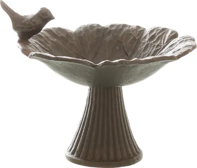 Produktbild von Vogeltränke aus Gusseisen im Vintage Look  - Vogeltränke aus Eisen (Ø 18 cm/H 16 cm)