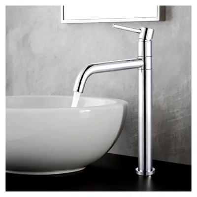 Produktbild von Badwasserhahn, Hochdruck Waschtischarmatur aus Kupfer mit 207 mm Auslaufhöhe, 360° schwenkbar, Chrom