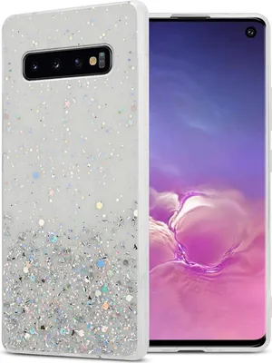 Immagine prodotto di Custodia Cadorabo per Samsung Galaxy S10 4G custodia protettiva in TPU trasparente custodia per telefono cellulare custodia cover glitter glitter