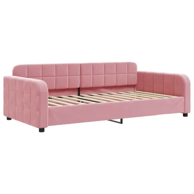 Image de Lit de repos rose 100x200 cm velours