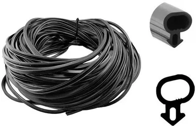 Image de Kit de joints pour fenêtres - Bande en EPDM - Joint d'étanchéité - Matériau d'étanchéité - 100 m de long - Bande d'étanchéité noire