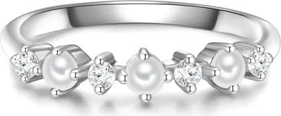 Produktbild von Glanzstücke München Ring Sterling Silber Zirkonia Süßwasser-Zuchtperle 50083345 54